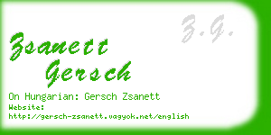 zsanett gersch business card